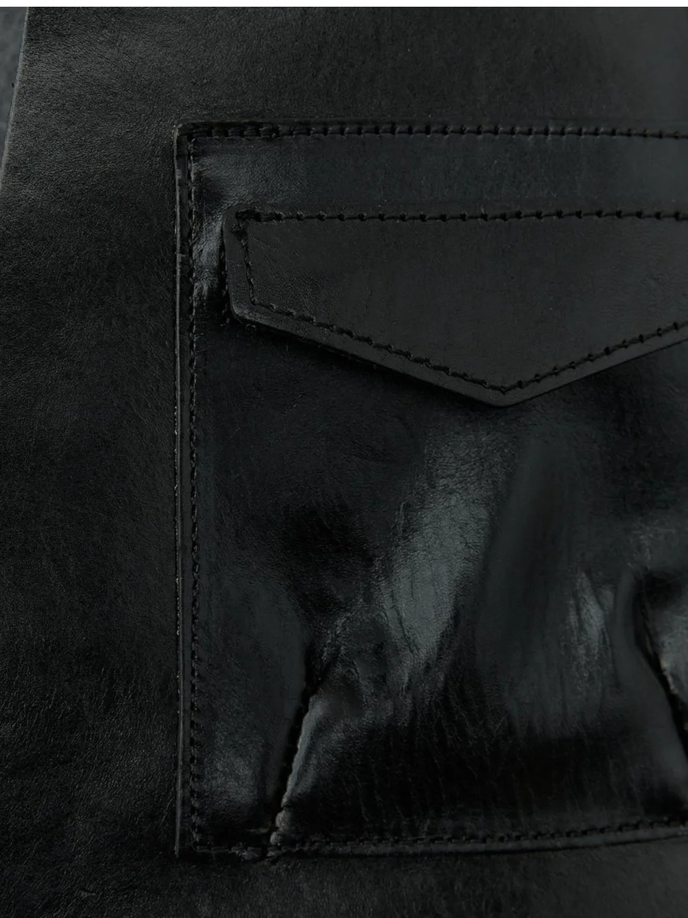 ZARA 100% Black Leather Skirt Belt with Side Pockets